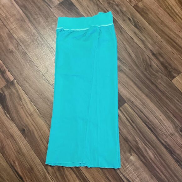 Fresh Produce Wide Leg Gauzy Bermuda Women's Pants 100% Cotton in Teal Large - Picture 2 of 7